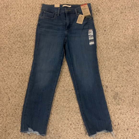 Brand New Levi Jeans -  never worn 724 High Rise Straight Cropped, size 29 - Picture 2 of 3